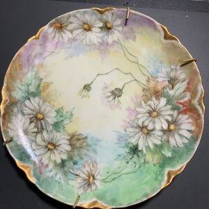 RARE one of a kind. Antique handpainted initials on front.French Haviland china